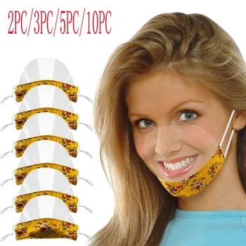 

Adult Lip Language Visual Transparent Printed PVC Face Mask