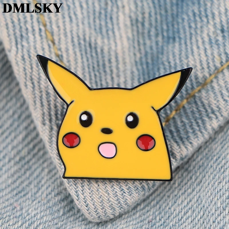 

DMLSKY Pikachu Enamel Brooches Metal Pin cool Badges Hat Pins Cartoon Jewelry For Clothes Lapel Pin Tie Pin Gifts M4061
