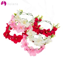 Моланская Свадебная модная Цветочная корона для художественной фотографии ручной работы женская искусственная Цветочная повязка обруч аксессуары для волос