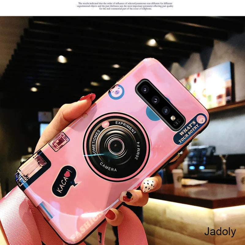 Camera Case For Samsung J3 J4 J6 J7 J8 2018 A6S A8S A6 Plus J2 J5 J7 Prime M10 M20 M30 Case Cover With Holder Blue Ray Printing