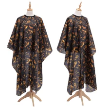 Новая Стрижка Парикмахерская Ткань с черепом фартук накидка из полиэстера для укладки волос