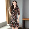 2022 Elegant Fashion Pink Floral Chiffon Sexy Mini Dress Summer 3XL Plus Size Vintage Runway Dress Women Bodycon Party Vestidos ► Photo 3/6