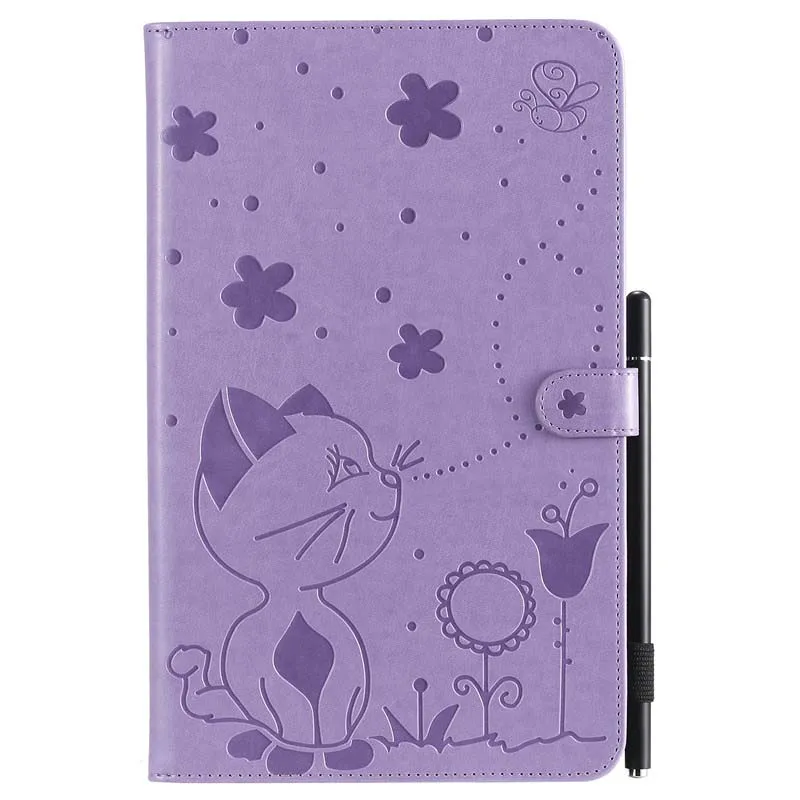

Folding Stand Tablet Case Cat And Bee Print Leather TPU For Samsung Galaxy Tab A A6 10.1 2016 T585 T580 SM-T580 T580N KS0706