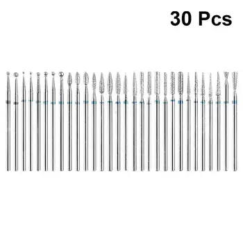 

30PCS Manicure Metal Drill Set Portable Cuticle Clean Nail Grinding Head Kit for Salon Women