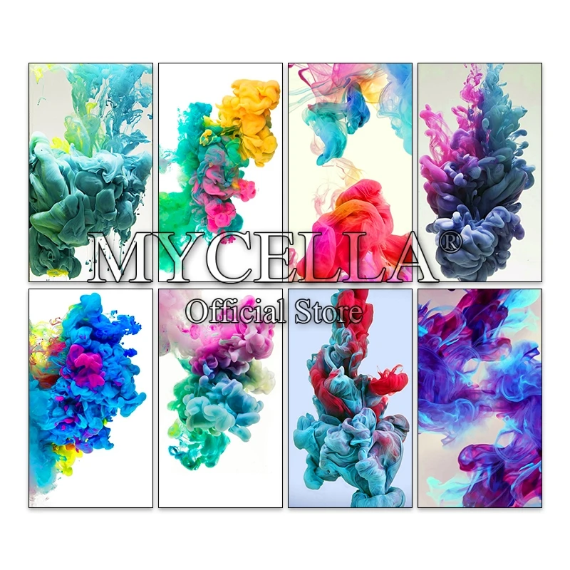 

Full Square Diamond Painting Kit Colored smoke 5D DIY Diamond Embroidery Mosaic Love Decorations Home New diamond paint gift