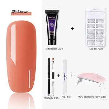 

1Set Pinpai nail kit extension gel crystal nail fast drying glue gel polish gel nail polish nail kit uv led lamp