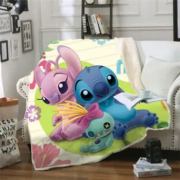 

Stitch pattern Anime Blanket 3D full printed Wearable Blanket Adults/kids Fleece Blanket drop shippng style -2