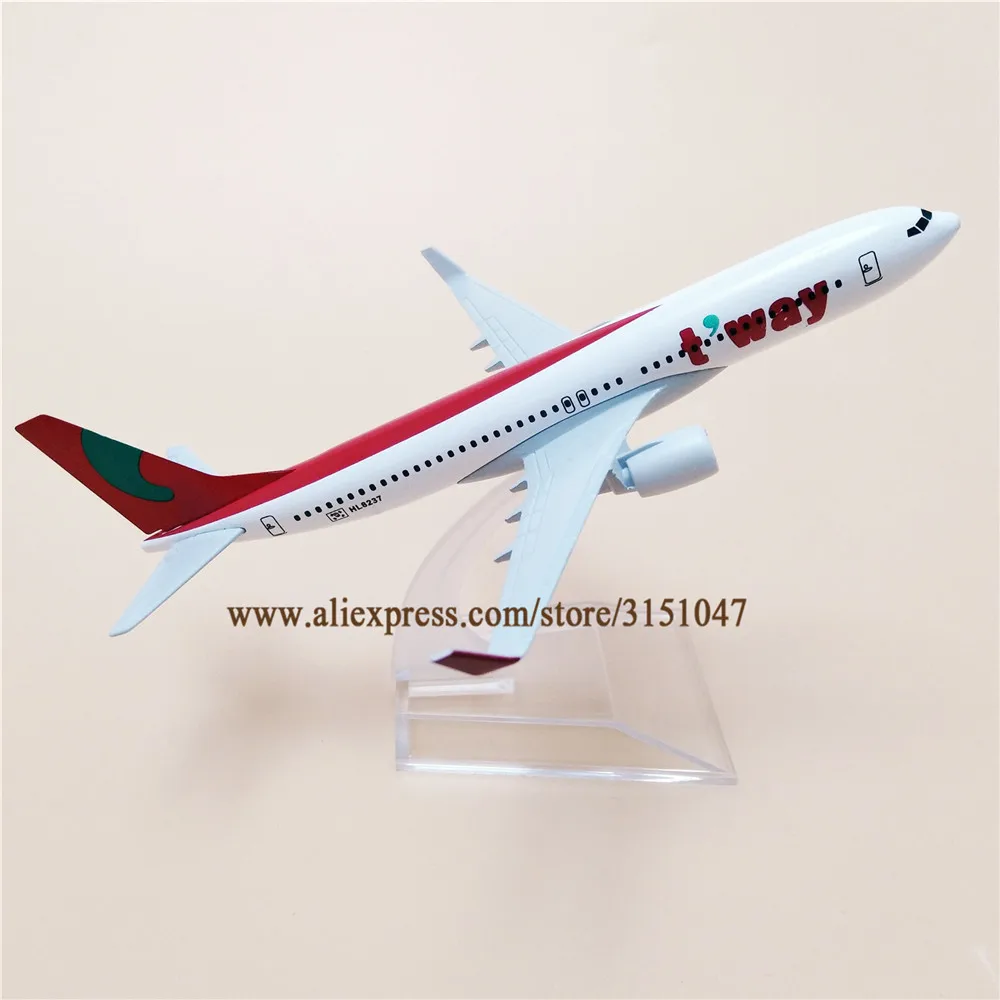 16 см Air Korean T'WAY Airlines Boeing 737 B737 Airways модель самолета Модель из сплава металла самолет литая игрушка детский подарок