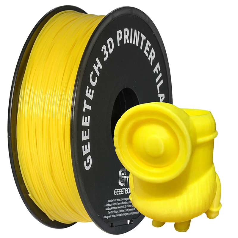 Geeetech PLA Silk Filament 1kg 1.75mm 3D Printer Plastic Material, Accuracy +/- 0.03mm, multiple colour, Fit Most FDM Printer 