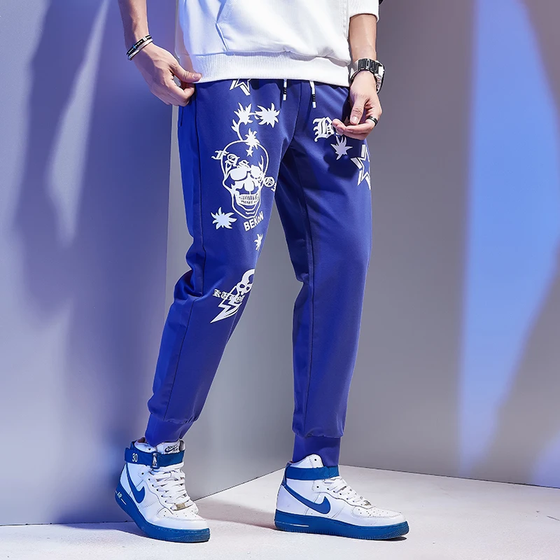 Skull Men's Trousers New Streetwear Joggers Man Tracksuit Trousers Clothing Men's Fashion Casual Pants Punk Harem Pant Men