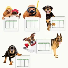 Kitty VIP Basenji собака модель креативные настенные наклейки на выключатель Спальня Детские Наклейки для декора комнаты