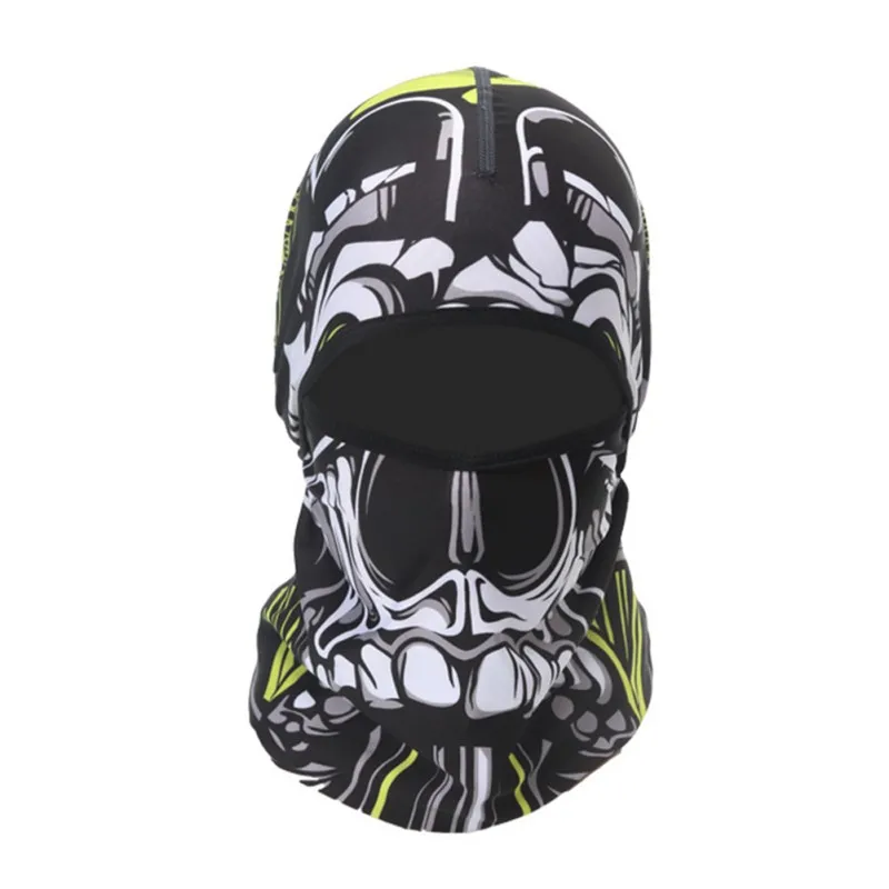New Outdoor Bicycle Cycling Printing Ski Hats Mask Full Winter Warm Balaclava Breathable sunscreen cycling mask - Color: 9