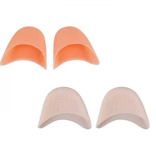 2 Pairs  Light Pink Soft Silicone Gel Pointe Ballet Dance Toe Caps Pads Toe Protector