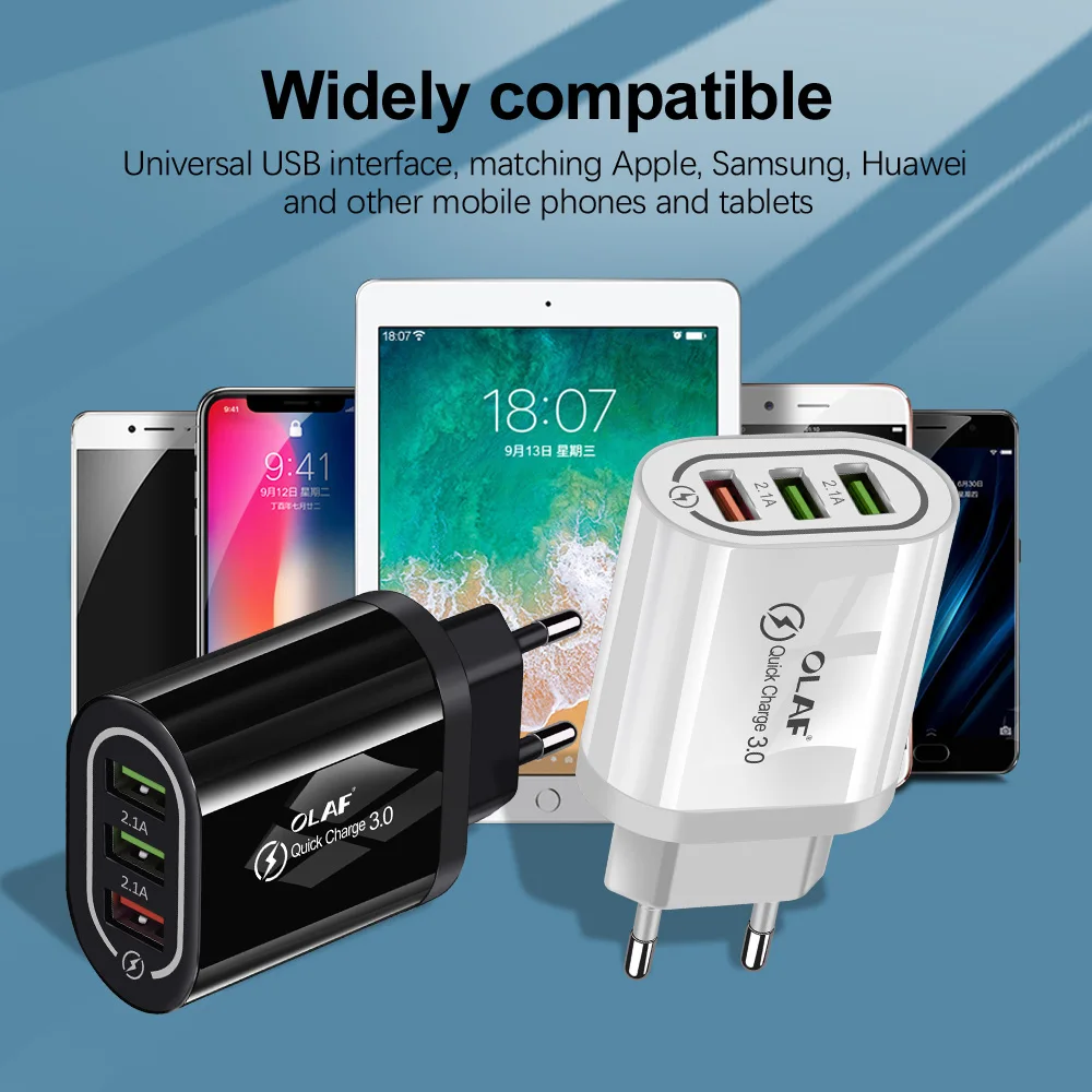 Быстрое зарядное устройство Olaf 3,0 4,0 USB зарядное устройство для iPhone XS X 8 супер зарядное устройство для Xiaomi Mi 9 QC 3,0 4,0 быстрое зарядное устройство для телефона s