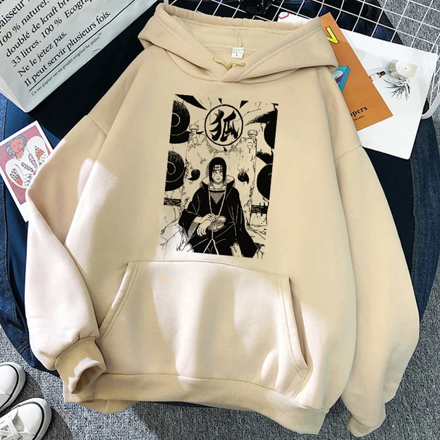 Japanese Anime Cool Akatsuki Hoodies Women Funny Cartoon Graphic Hoodie Harajuku Oversized Sweatshirt Pullover Unisex Beige20