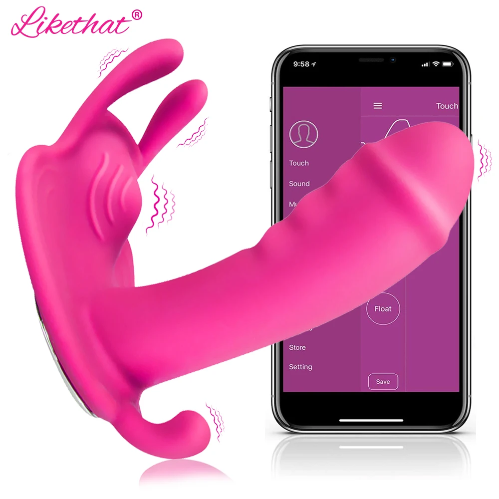 Женский Вибратор-бабочка фаллоимитатор для женщин с приложением по Bluetooth