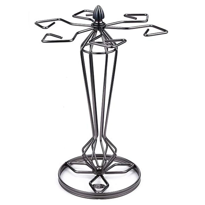 Countertop Wine Glass Holder - 6 Hook Metal Rack Tabletop Stemware Storage Organizer for Home Bar | Дом и сад