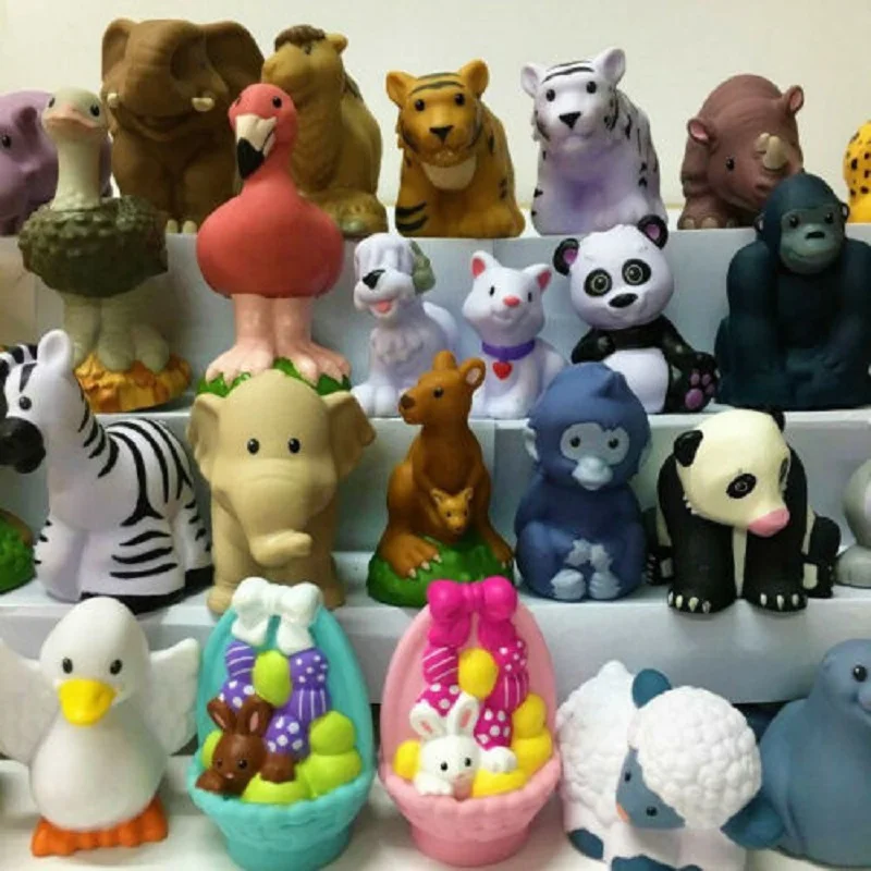 BIXE Fisher Little 2inch Mini People Farm Animal Cartoon Action Figures Dolls Toys Xmas Gift For Kids