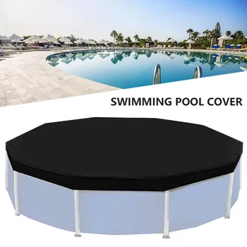 

Swimming Pool Cover Suitable Round Swimming Pools Accessory Waterproof Rainproof Dust Cover Tarpaulin Diameter 360cm