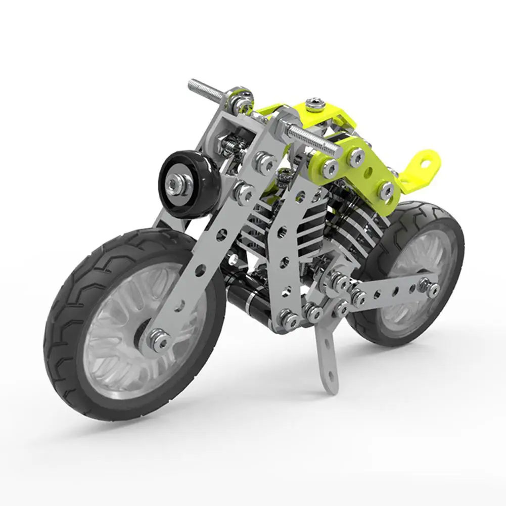 

DIY Stainless Steel Motorcycle Alloy Assembled Building Blocks Educational Toys