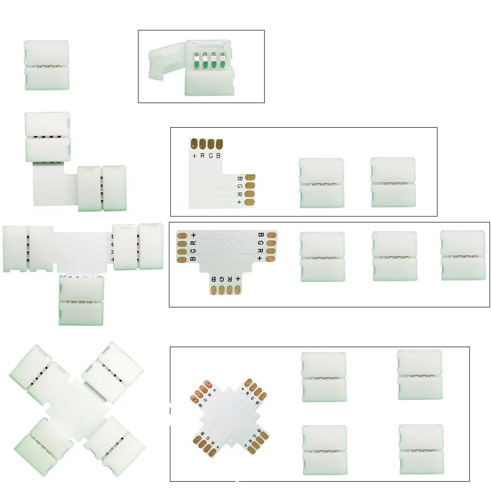 รูปสินค้า ตัวเชื่อมต่อ LED Strip Light คุณภาพสูง 5 ชิ้น พร้อมบัดกรีฟรี