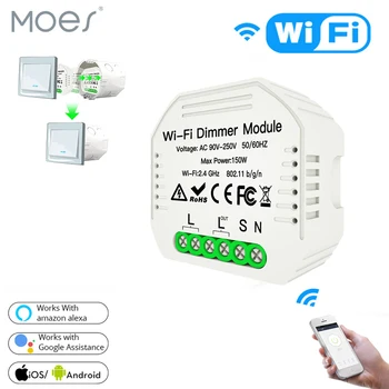 

DIY Smart WiFi Light LED Dimmer Switch Smart Life/Tuya APP Remote Control 1/2 Way Switch,Works with Alexa Echo Google Home