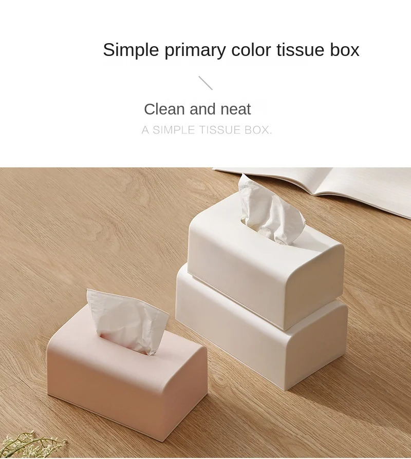 Description Picture 3 of itemTissue Box Cover Toilet Paper Box Solid Napkin Holder Case Simple Stylish Tissue Paper Dispenser Home CarOrganizer