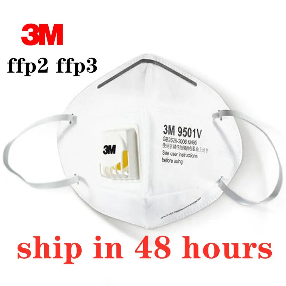 

3M 9501V N95 Mask Face Mask Particulate Respirator Protective Mask Safety Mask Anti Droplet Maskwith Valve PM2.5 Haze Fog