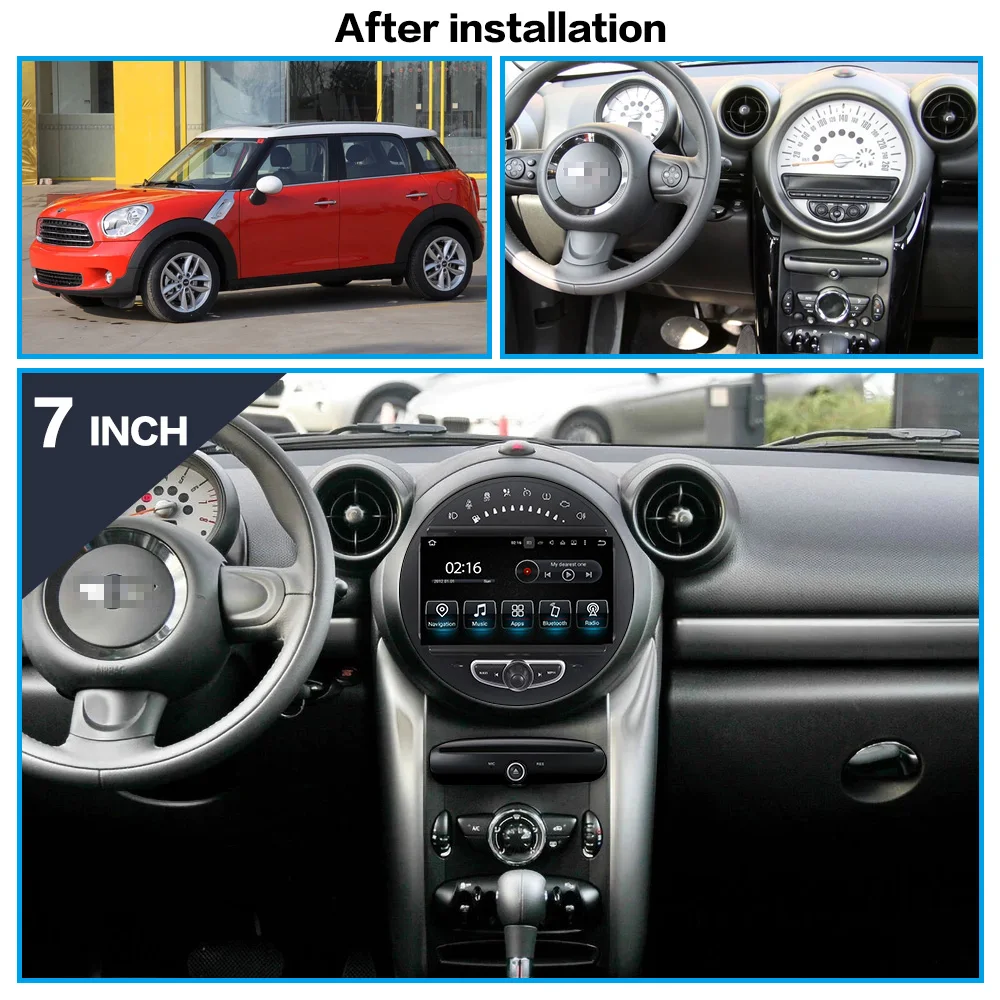 Excellent Android 9.0 Car DVD player GPS Glonass Navigation For BMW mini Cooper 2005-2013 Car Auto Stereo multimedia player head unit tape 0 Excellent Android 9.0 Car DVD player GPS Glonass Navigation For BMW mini Cooper 2005-2013 Car Auto Stereo multimedia player head unit tape 0