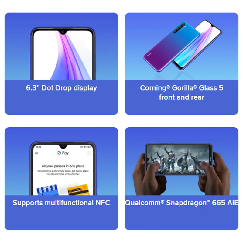 Global Version Xiaomi Redmi Note 8T 4GB 64GB Smartphone Snapdragon 665 Octa Core 48MP Quad Camera 6.3 Global Version Xiaomi Redmi Note 8T 4GB 64GB Smartphone Snapdragon 665 Octa Core 48MP Quad Camera 6.3