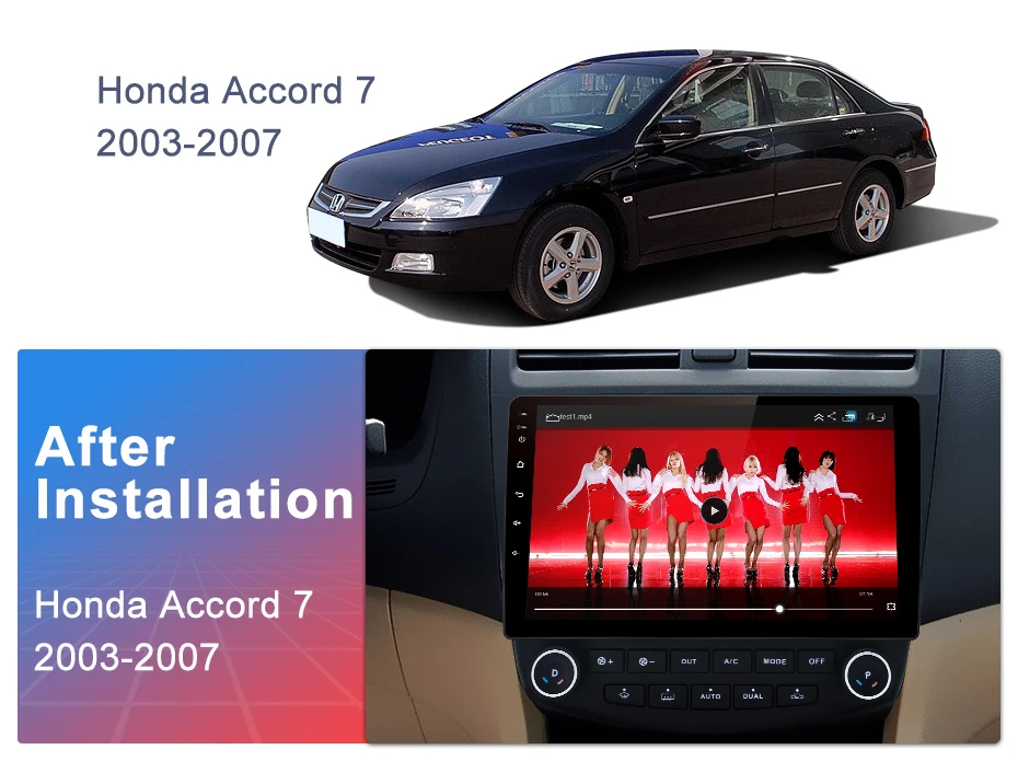 Junsun V1 Android 9,0 радио для Honda Accord 7 2003-2007 автомобильный Радио Мультимедиа Видео плеер навигация 4G gps 2din без dvd