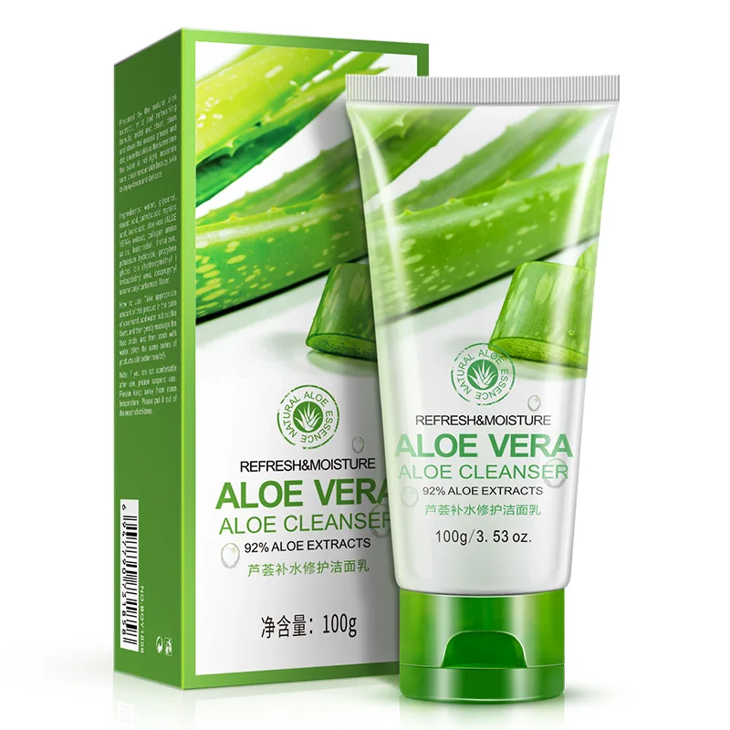 

BIOAQUA Aloe Hydrating cleanser 92% deep hydrating Acid Bright Cleansing Pore Cleanser Treatment Facial Scrub Anti-Acne 100g