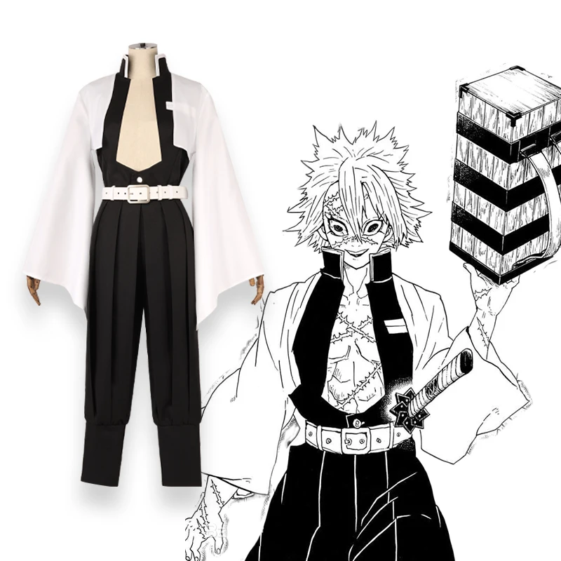 

Anime Comic Demon Slayer Kimetsu no Yaiba Cosplay Costumes Shinazugawa Sanemi Cosplay Costume Blade Of Demon Kimono Kendo suit