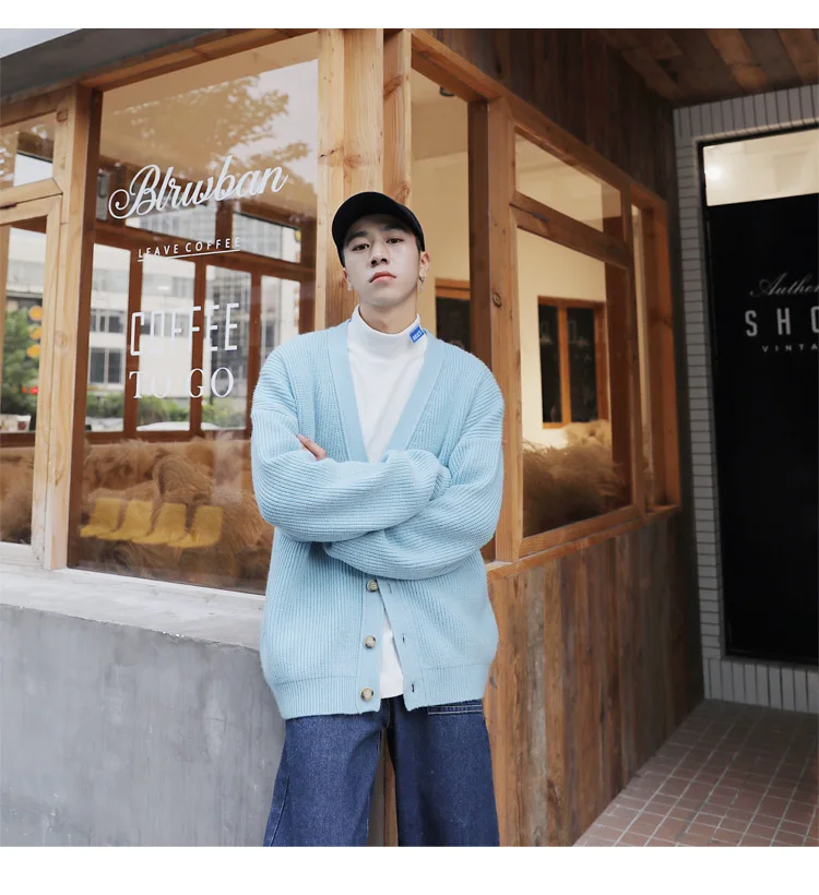 LAPPSTER мужской кардиган Kpop одежда мужские свитера Harajuku Ulzzang Повседневный винтажный зимний свитер с длинным рукавом одежда в стиле хип-хоп