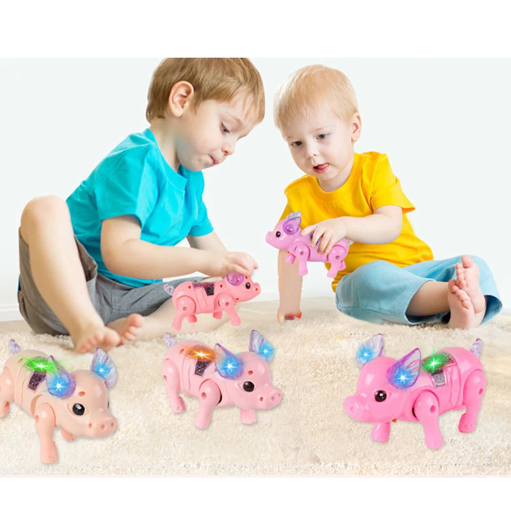 Случайные цвета детские электрические животные игрушки очаровательные говорящие записи милые свиньи поет и записывает творческие Забавные игрушки Дети