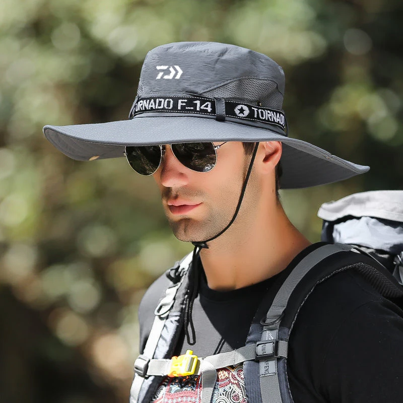 New Daiwa Fishing Bucket Hats Men Women Outdoor Sports Fishing Sun Hat Camping Hiking Bucket Cap