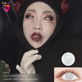 

Cosplay Color Contact Lens Reticulated Visible Colored Contact Lenses Eye Makeup Beautiful Pupil Halloween Holiday Decoration CE