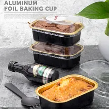 50 шт. высокое качество 168 мл квадратная алюминиевая фольга фрукт молоко сыр торт плесень маленький мороженое пудинг для приготовления желе и выпечки посылка с крышкой