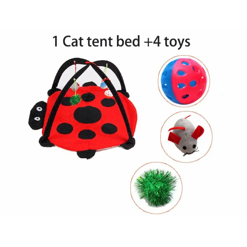 Portable Pet Cat Toys Funny Cat Tent Toys Mobile Activity Pets Play Bed Toys Cat Play Mat Blanket H