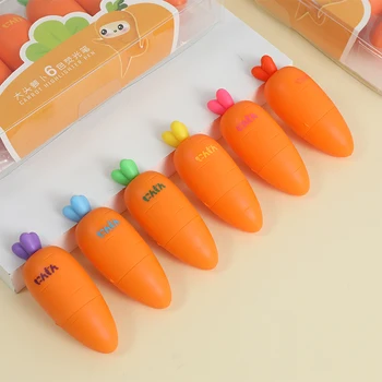 

Mohamm 6 Colors/Set Cute Radish Highlighter Pen Creative School Office Supplies Stationery
