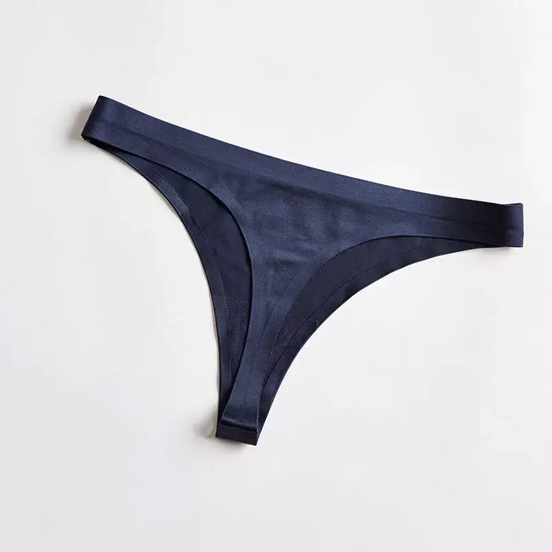 Blue Ice Silk, женские трусики, стринги, бесшовные, нижнее белье, тонкие, нейлоновые, эластичные, низкая посадка, нижнее белье, дышащие трусы, женские трусики - Цвет: Blue