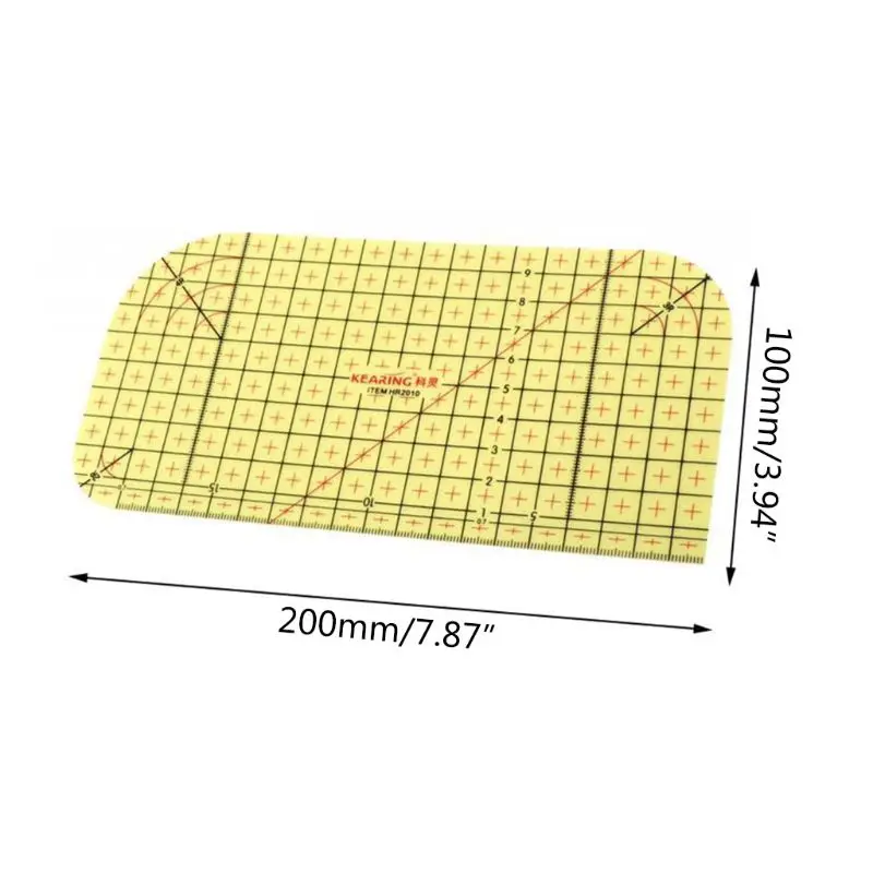 H8WA Ironing Ruler Measuring Tool Hot Patchwork Tailor Craft Cloth Cutting Rulers DIY Sewing Tools