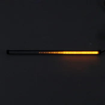

Motorcycle Light Bar Strip Tail Brake Stop Turn Signal License Plate Light Integrated 12V-24V Red Amber Color