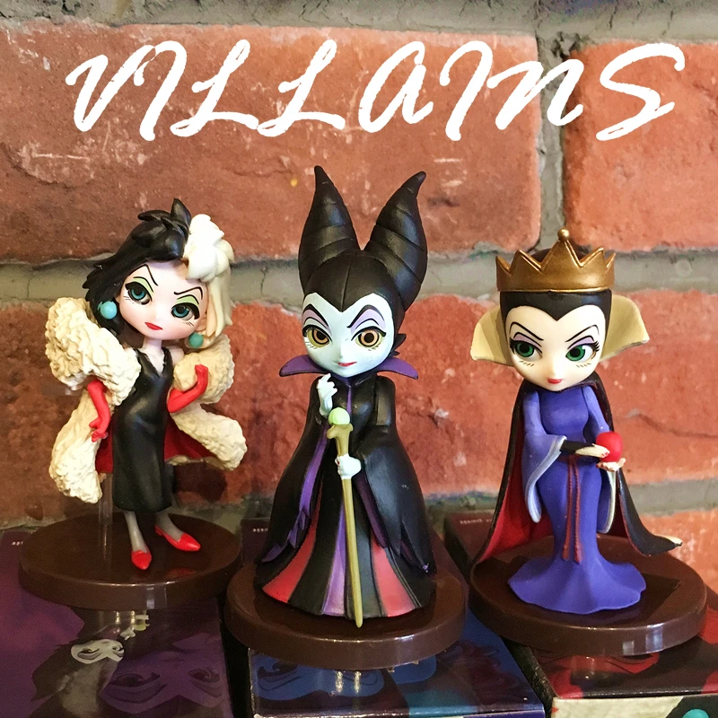 

Q Posket Snow Maleficent Dalmatians Cruella De Vil Sleeping Beauty dolls toys PVC Action Figures Dolls Figurines Toys