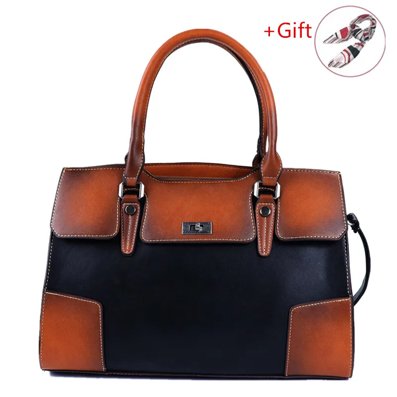 Best 2019 New Fashion Women #039;s Handbag Genuine Leather High Capacity Bags Shoulder Lady #039;s Messenger Bag Luxury Designer Crossbody Tote