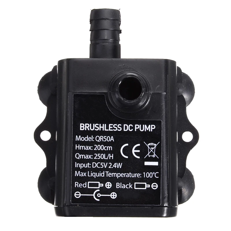 5V 2,4 W 250L/ч подъем 200 см водяной насос сверхтихий мини с бесщеточным двигателем постоянного тока/USB микро водяной насос высокого давления фонтан аквариумный циркулирующий