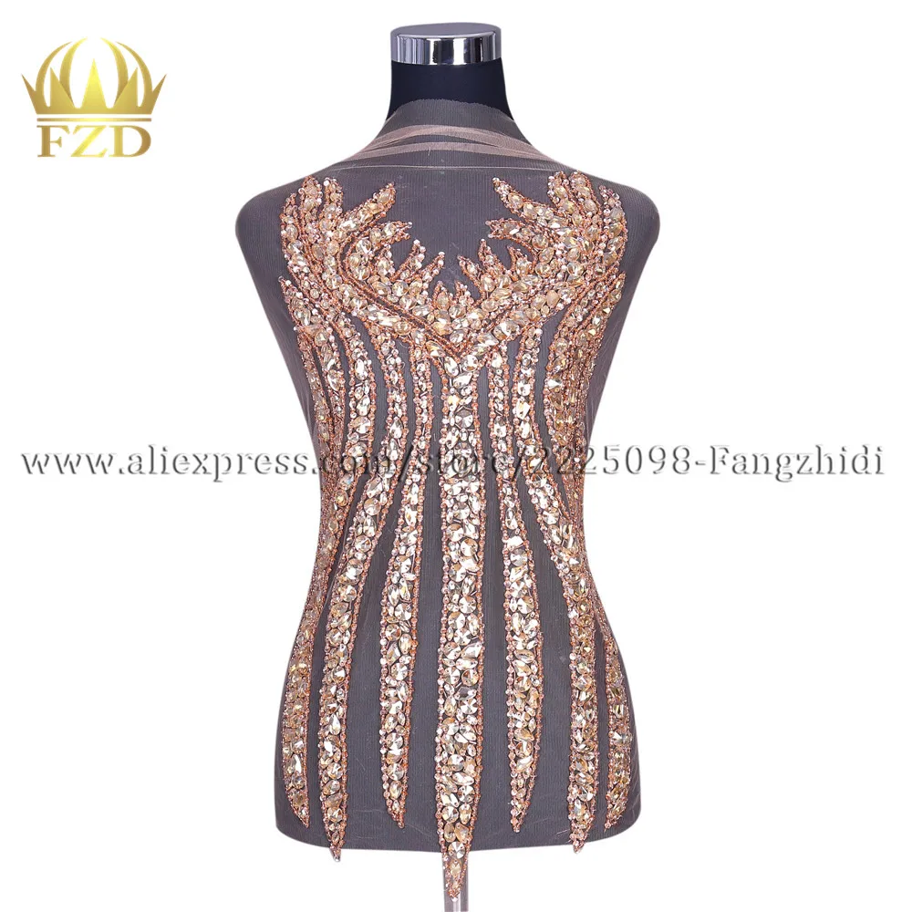 FZD 1 шт. товар Стразы с кристаллами аппликации Bling Sequin бисер патч лифы нашивки для женщин одежда платья