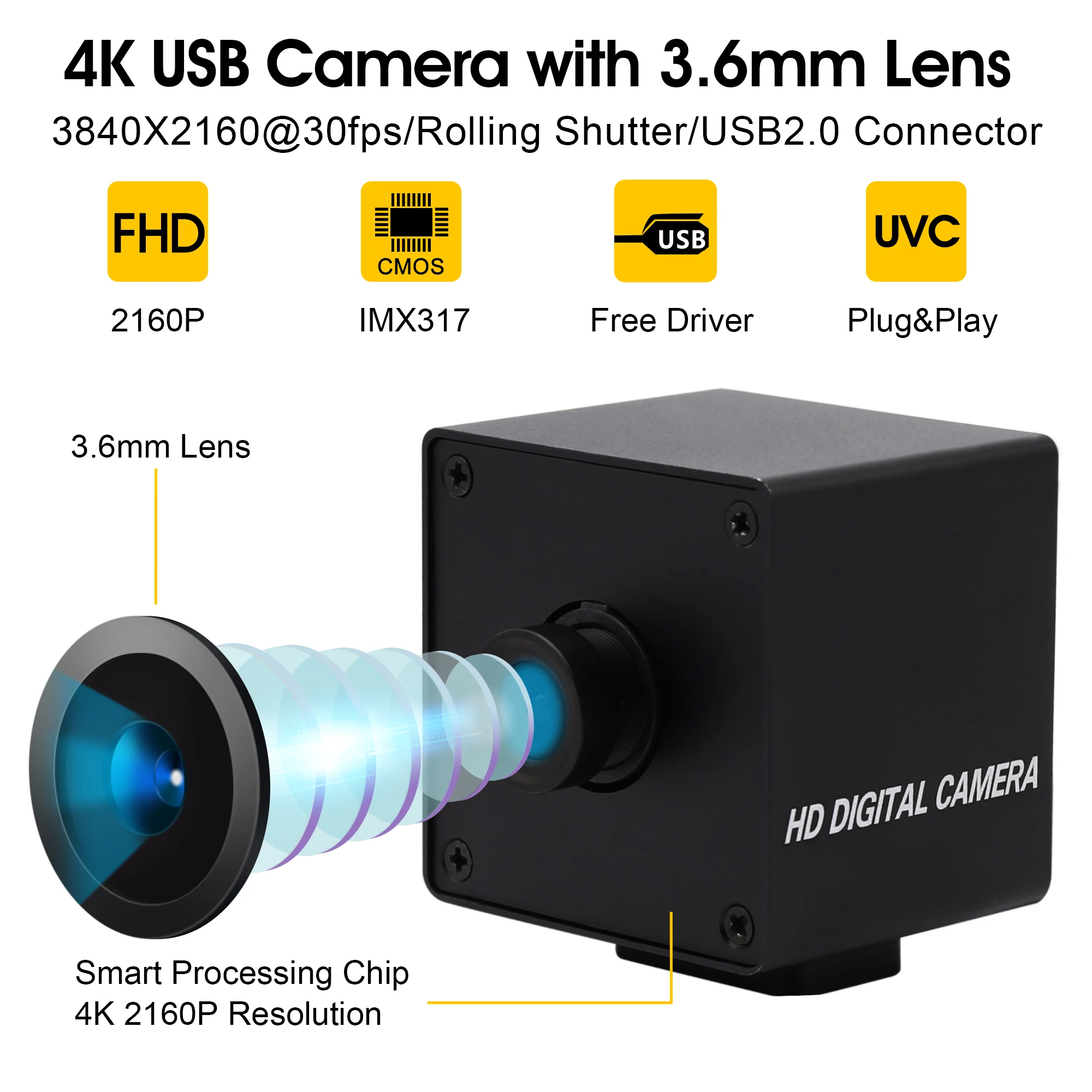 USB камера 3840x2160 Mjpeg 30 кадров в секунду 4K|Камеры видеонаблюдения| |