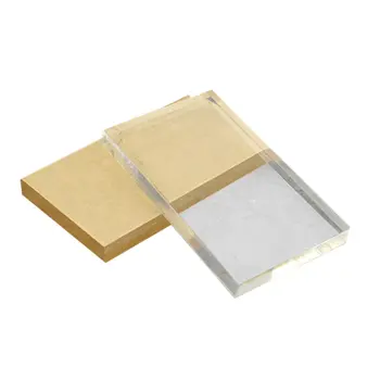 

Lightweight Transparent Acrylic Stamp Block Rectangular Shape DIY Scrapbooking Color Process Stamp Block Tools