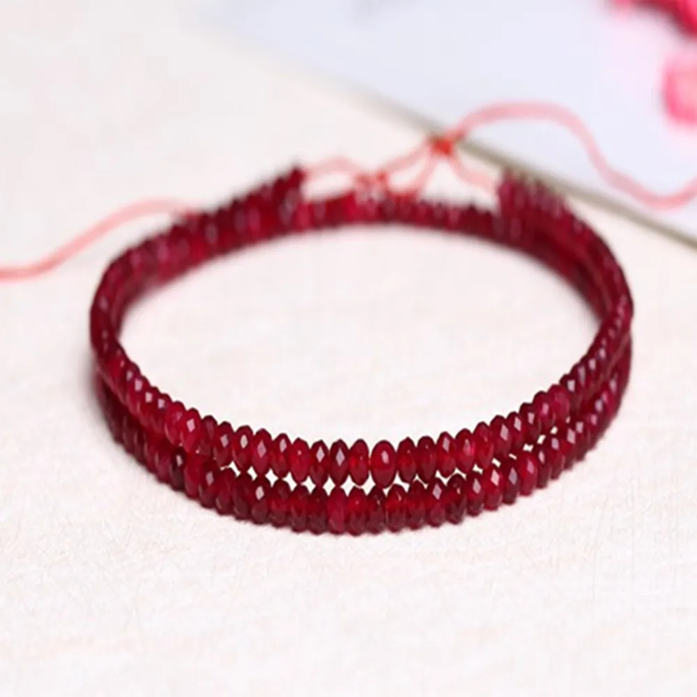 Граненые красные бусины Ruby roundel 2*3 мм 14 дюймов для изготовления ювелирных изделий